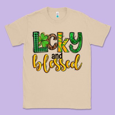 St. Patrick's Lucky And Blessed Classic Tee Designed By Oliviacreatesart