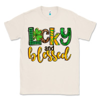 Natural St. Patrick's Lucky and blessed Classic Tee - OliviaCreatesArt