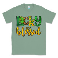 Sage St. Patrick's Lucky and blessed Classic Tee - OliviaCreatesArt