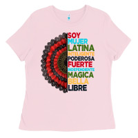 Bubblegum Pink hispanic heritage month hand fan Ladies Tee - BundleAndBundleShop