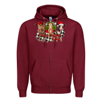 Burgundy Merry Christmas Y'all Heifers Zipper Hoodie - RanaPortraitStore
