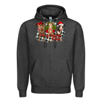 Charcoal Heather Merry Christmas Y'all Heifers Zipper Hoodie - RanaPortraitStore