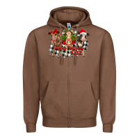Chestnut Merry Christmas Y'all Heifers Zipper Hoodie - RanaPortraitStore