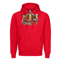 Red Merry Christmas Y'all Heifers Zipper Hoodie - RanaPortraitStore