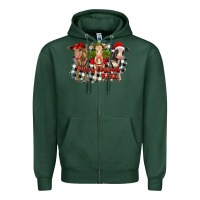 Sports Green Merry Christmas Y'all Heifers Zipper Hoodie - RanaPortraitStore