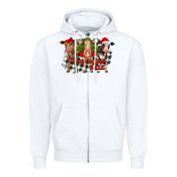 White Merry Christmas Y'all Heifers Zipper Hoodie - RanaPortraitStore