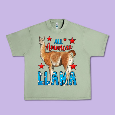 All American Lama Urban Heavy Tee Designed By Lillyallendesigns