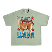 Oil Green All American Lama Urban Heavy Tee - LillyAllenDesigns