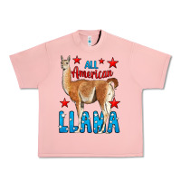 Salmon All American Lama Urban Heavy Tee - LillyAllenDesigns