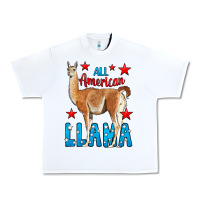 White All American Lama Urban Heavy Tee - LillyAllenDesigns