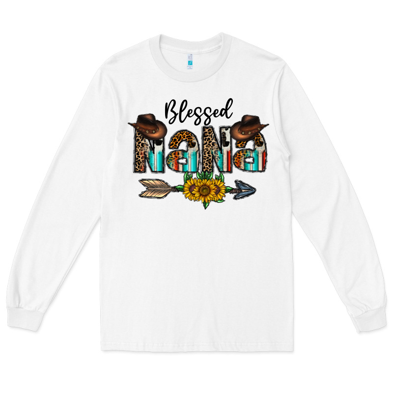 Blessed Nana Long Sleeve Tee by CowhideDigitalArt | Teevron