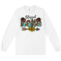 White blessed nana Long Sleeve Tee - CowhideDigitalArt