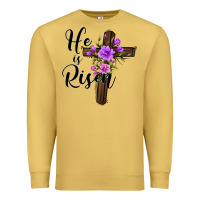 Antique Gold he is risen matthew 28 6 Premium Sweatshirt - Jasminsmagicworld
