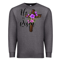 Charcoal Heather he is risen matthew 28 6 Premium Sweatshirt - Jasminsmagicworld