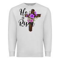 Dove Grey he is risen matthew 28 6 Premium Sweatshirt - Jasminsmagicworld