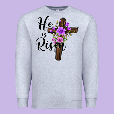 He Is Risen Matthew 28 6 Premium Sweatshirt Designed By Jasminsmagicworld