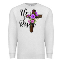 Oatmeal Heather he is risen matthew 28 6 Premium Sweatshirt - Jasminsmagicworld