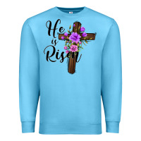 Ocean Blue he is risen matthew 28 6 Premium Sweatshirt - Jasminsmagicworld