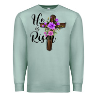 Seafoam he is risen matthew 28 6 Premium Sweatshirt - Jasminsmagicworld