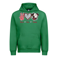 Emerald Peace Love Pitties Urban Hoodie - Jasminsmagicworld