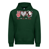 Forest Green Peace Love Pitties Urban Hoodie - Jasminsmagicworld