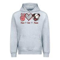 Heather Grey Peace Love Pitties Urban Hoodie - Jasminsmagicworld