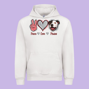 Peace Love Pitties Urban Hoodie Designed By Jasminsmagicworld