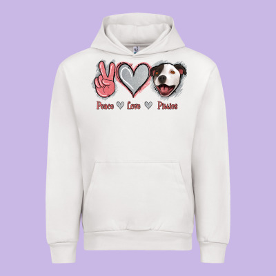 Peace Love Pitties Urban Hoodie Designed By Jasminsmagicworld