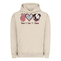Pigment French Oak Peace Love Pitties Urban Hoodie - Jasminsmagicworld