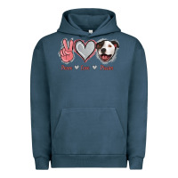 Pigment Midnight Navy Peace Love Pitties Urban Hoodie - Jasminsmagicworld