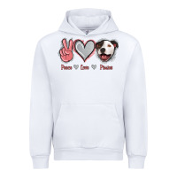 White Peace Love Pitties Urban Hoodie - Jasminsmagicworld