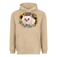 Mushroom hedgehog with sunflowers and leopard Heavyweight Hoodie - Jasminsmagicworld