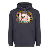 Smoke hedgehog with sunflowers and leopard Heavyweight Hoodie - Jasminsmagicworld