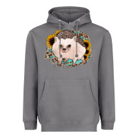 Storm hedgehog with sunflowers and leopard Heavyweight Hoodie - Jasminsmagicworld