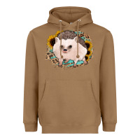 Toasted Coconut hedgehog with sunflowers and leopard Heavyweight Hoodie - Jasminsmagicworld