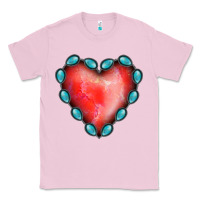 Bubblegum Pink Gemstone Red Heart Classic Tee - Jasminsmagicworld
