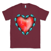 Burgundy Gemstone Red Heart Classic Tee - Jasminsmagicworld