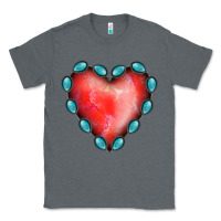 Charcoal Heather Gemstone Red Heart Classic Tee - Jasminsmagicworld