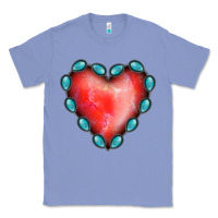 Colony Blue Gemstone Red Heart Classic Tee - Jasminsmagicworld
