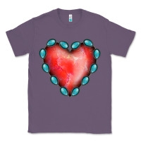 Lavender Gemstone Red Heart Classic Tee - Jasminsmagicworld