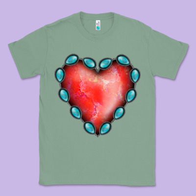 Gemstone Red Heart Classic Tee Designed By Jasminsmagicworld