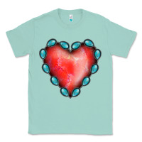 Seafoam Gemstone Red Heart Classic Tee - Jasminsmagicworld