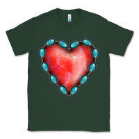 Sports Green Gemstone Red Heart Classic Tee - Jasminsmagicworld