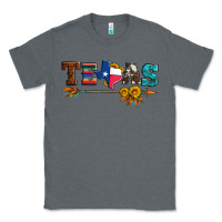 Charcoal Heather texas with arrow and sunflowers Classic Tee - Artiststas