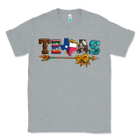 Heather Grey texas with arrow and sunflowers Classic Tee - Artiststas