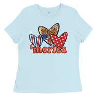Merica 4th Of July Hearts Ladies Tee | Teevron