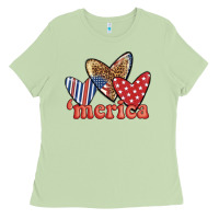 Matcha merica 4th of july hearts Ladies Tee - BundleAndBundleShop