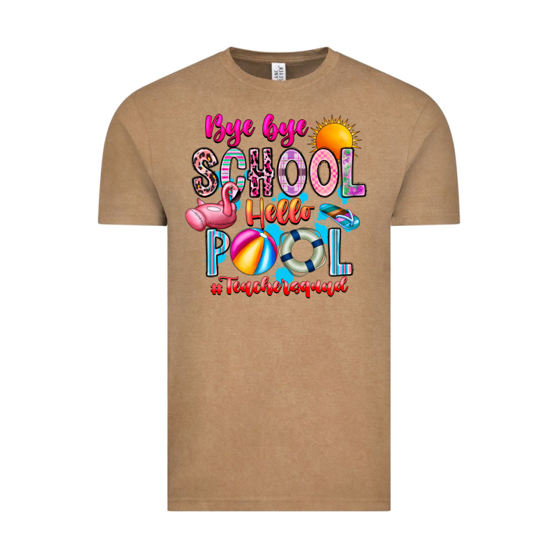Bye Bye School Hello Pool Teacher  Squad Vintage Tee by CowhideDigitalArt | Teevron