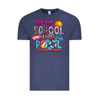 Vintage Denim Bye Bye School Hello Pool Teacher  Squad Vintage Tee - CowhideDigitalArt