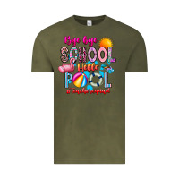 Vintage Olive Bye Bye School Hello Pool Teacher  Squad Vintage Tee - CowhideDigitalArt
